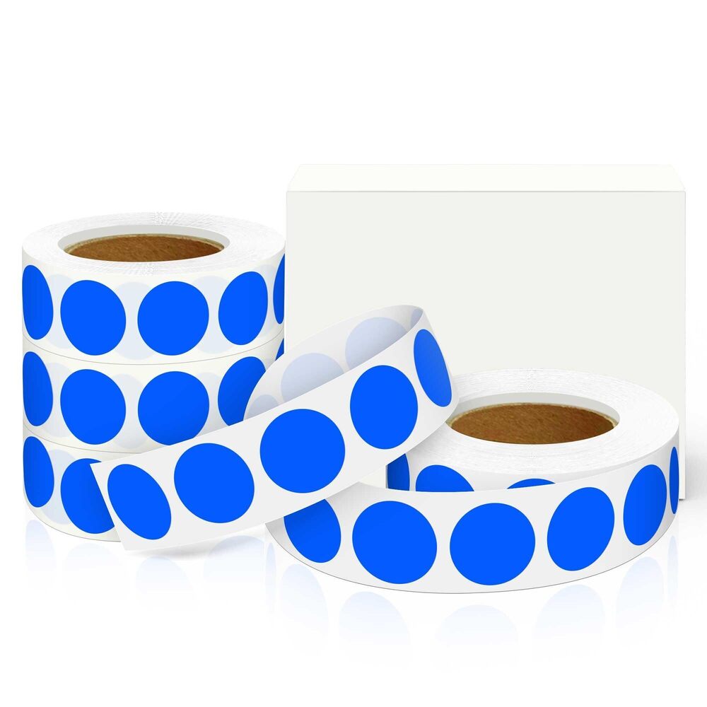 7572 0.75 Inch 4 Rolls of 4000 Colorful Dots Sealing Stickers,3/4"Round